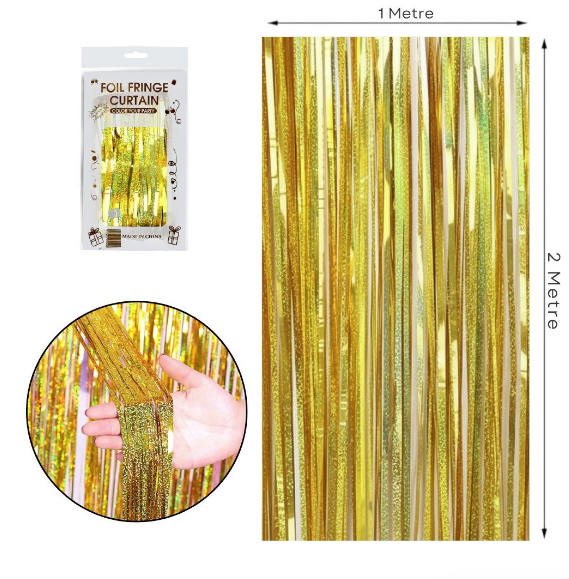 İthal Metalize Gold Arka Plan Perdesi 2x1 m